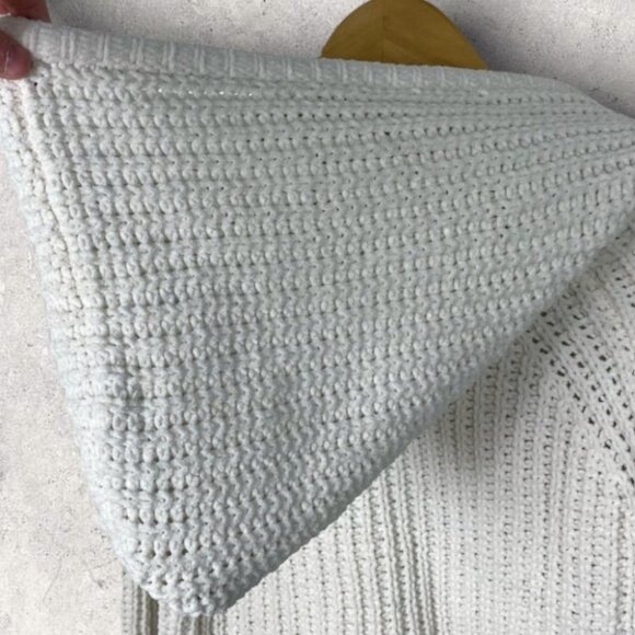 Young Fabulous‎ and Broke Chenille Crop Sweater Hoodie White Size Medium Large - Picture 4 of 11